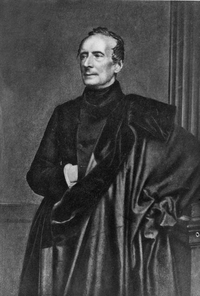 Alphonse de Lamartine im Alter von 70 Jahren von French School